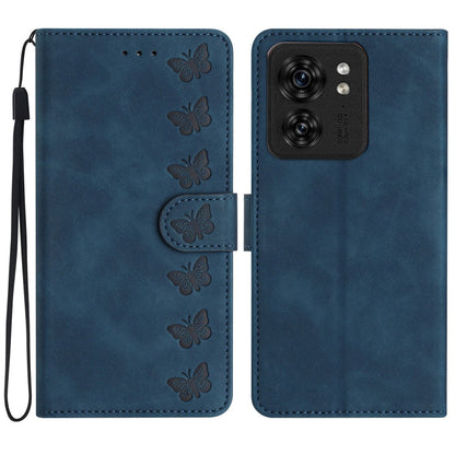 Seven Butterflies Embossed Leather Phone Case, For Motorola Moto G14 4G, For Motorola Edge 40, For Motorola Moto G13, For Motorola Moto E13