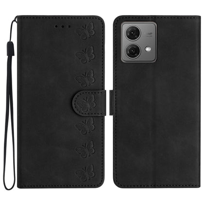 Seven Butterflies Embossed Leather Phone Case, For Motorola Edge 50 Pro, For Motorola Edge 50 Fusion, For Motorola Moto G84 5G, For Motorola Moto G54 5G