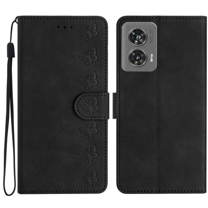 Seven Butterflies Embossed Leather Phone Case, For Motorola Edge 50 Pro, For Motorola Edge 50 Fusion, For Motorola Moto G84 5G, For Motorola Moto G54 5G