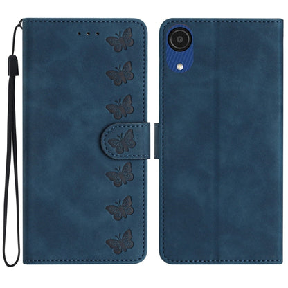 Seven Butterflies Embossed Leather Phone Case, For Samsung Galaxy A04 Core, For Samsung Galaxy S24+ 5G, For Samsung Galaxy A04s, For Samsung Galaxy S23 FE 5G