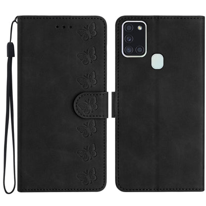 Seven Butterflies Embossed Leather Phone Case, For Samsung Galaxy S24 5G, For Samsung Galaxy A20e, For Samsung Galaxy A20s, For Samsung Galaxy A22 4G