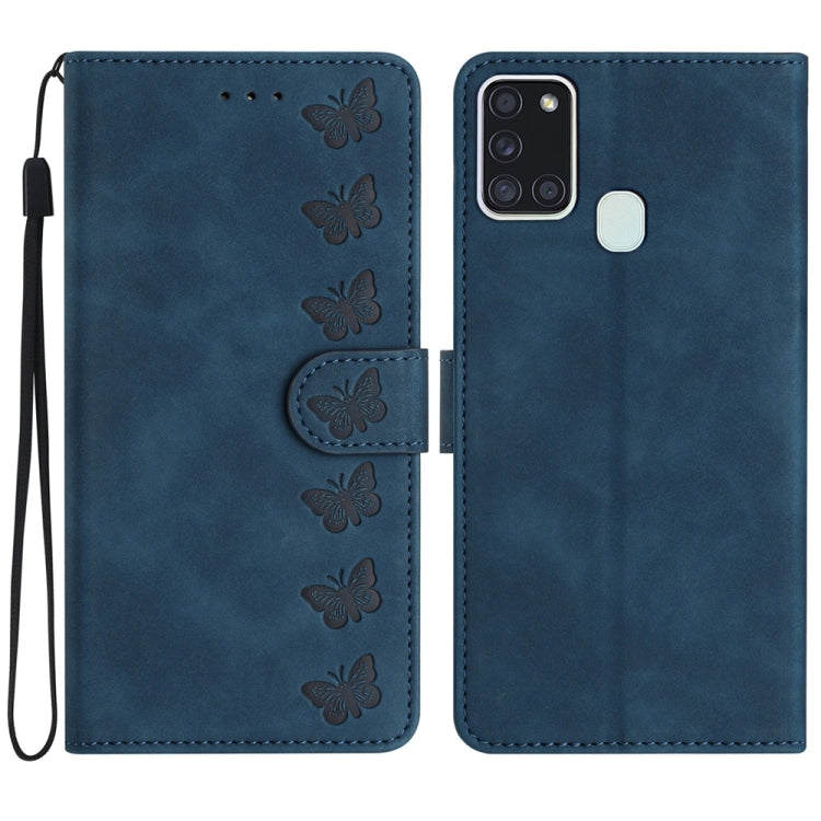 Seven Butterflies Embossed Leather Phone Case, For Samsung Galaxy S24 5G, For Samsung Galaxy A20e, For Samsung Galaxy A20s, For Samsung Galaxy A22 4G