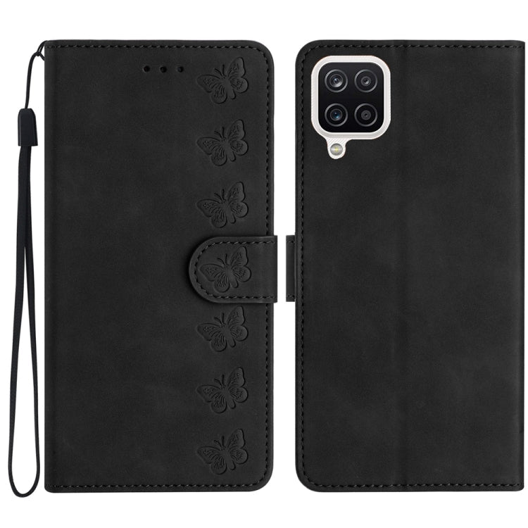 Seven Butterflies Embossed Leather Phone Case, For Samsung Galaxy S24 5G, For Samsung Galaxy A20e, For Samsung Galaxy A20s, For Samsung Galaxy A22 4G