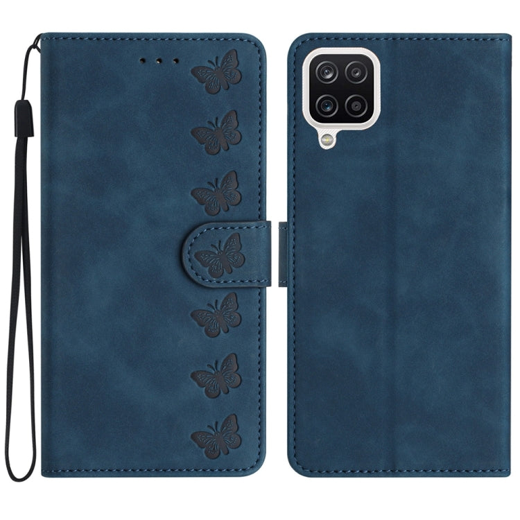 Seven Butterflies Embossed Leather Phone Case, For Samsung Galaxy S24 5G, For Samsung Galaxy A20e, For Samsung Galaxy A20s, For Samsung Galaxy A22 4G