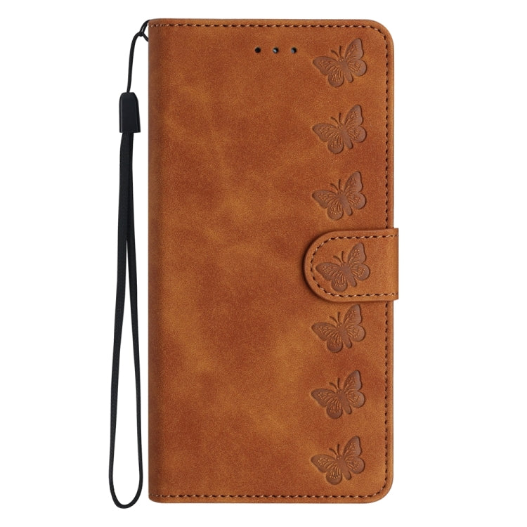 Seven Butterflies Embossed Leather Phone Case, For Samsung Galaxy A41, For Samsung Galaxy A42 5G, For Samsung Galaxy A50, For Samsung Galaxy A51