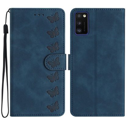 Seven Butterflies Embossed Leather Phone Case, For Samsung Galaxy A41, For Samsung Galaxy A42 5G, For Samsung Galaxy A50, For Samsung Galaxy A51