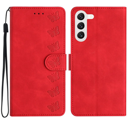 Seven Butterflies Embossed Leather Phone Case, For Samsung Galaxy S24 5G, For Samsung Galaxy A20e, For Samsung Galaxy A20s, For Samsung Galaxy A22 4G