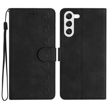 Seven Butterflies Embossed Leather Phone Case, For Samsung Galaxy S24 5G, For Samsung Galaxy A20e, For Samsung Galaxy A20s, For Samsung Galaxy A22 4G