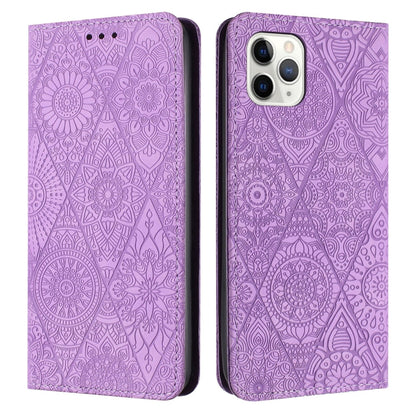 Ethnic Embossed Adsorption Leather Phone Case, For iPhone 13, For iPhone 13 Pro, For iPhone 13 Pro Max, For iPhone 12 / 12 Pro