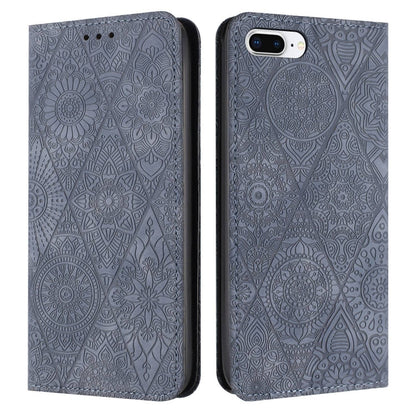 Ethnic Embossed Adsorption Leather Phone Case, For iPhone 7 Plus / 8 Plus