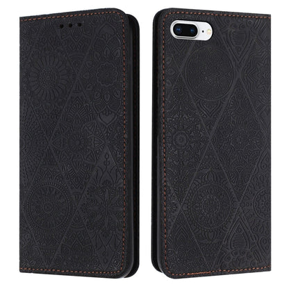 Ethnic Embossed Adsorption Leather Phone Case, For iPhone 7 Plus / 8 Plus