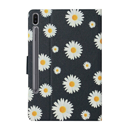Flower Pattern Horizontal Flip Leather Case with Card Slots & Holder, For Samsung Galaxy Tab S6, For Amazon Kindle Fire 7 (2019), For Amazon Kindle Fire HD 8 (2020), For Amazon Kindle Fire HD 10