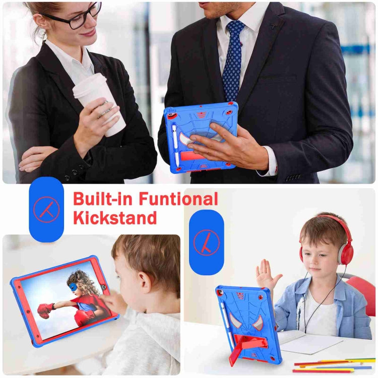 Spider Texture Silicone Hybrid PC Tablet Case with Shoulder Strap, For iPad 10.2 2021 / 2020 / 2019, For iPad mini 6