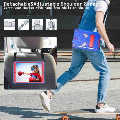 Spider Texture Silicone Hybrid PC Tablet Case with Shoulder Strap, For iPad 10.2 2021 / 2020 / 2019, For iPad mini 6