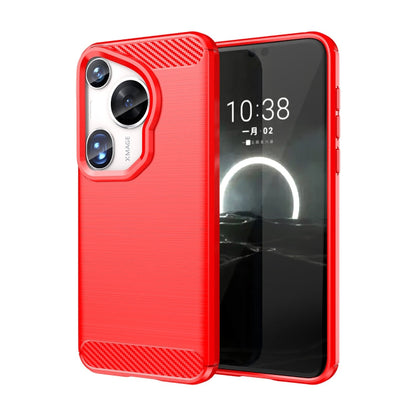 Brushed Texture Carbon Fiber TPU Phone Case, For Huawei Pura 80 Ultra 5G, For Huawei Pura 80 Pro+ 5G, For Huawei Pura 80 Pro 5G, For Huawei Pura 80 5G, For Huawei Mate 70 Pro / 70 Pro+, For Huawei Mate 70, For Huawei Pura 70 Pro / Pura 70 Pro+         ...