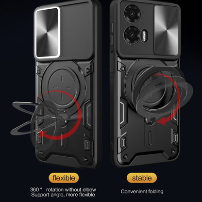 CD Texture Sliding Camshield Magnetic Holder Phone Case, For Motorola Moto G35, For Motorola Moto G55, For Motorola Edge 50 Neo, For Motorola Moto G85