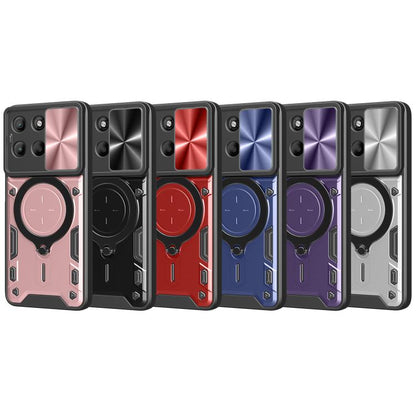 CD Texture Sliding Camshield Magnetic Holder Phone Case, For Motorola Moto G15 / G17 4G, For Motorola Edge 70 Fusion 5G, For Motorola Moto G67 Power 5G, For Motorola Edge 70 5G