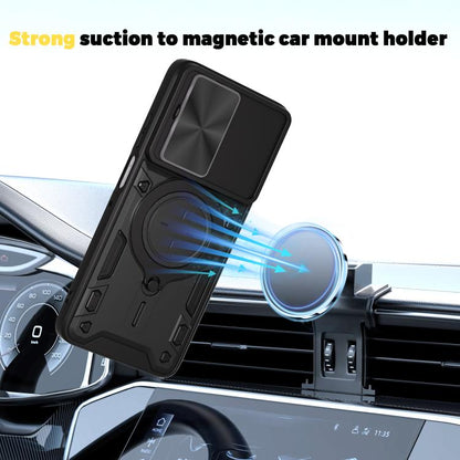CD Texture Sliding Camshield Magnetic Holder Phone Case, For Motorola Moto G56 5G, For Motorola Moto G05, For Motorola Moto G 2025, For Motorola Moto G75 5G