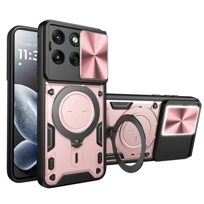 CD Texture Sliding Camshield Magnetic Holder Phone Case, For Motorola Moto G15 / G17 4G, For Motorola Edge 70 Fusion 5G, For Motorola Moto G67 Power 5G, For Motorola Edge 70 5G