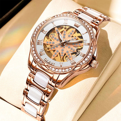 OLEVS 6681 Women Multifunctional Hollow Waterproof Mechanical Watch