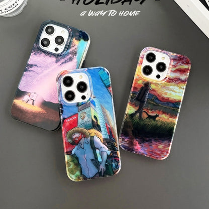 Dual-sided Lamination Oil Painting IMD Phone Case, For iPhone 11