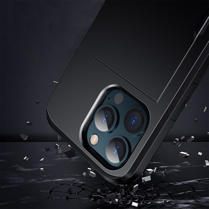 Shockproof Armor Phone Case with Slide Card Slot, For iPhone 15 Pro Max, For iPhone 15 Pro