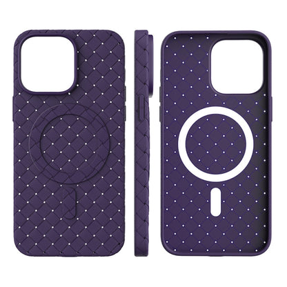 Woven Pattern MagSafe Magnetic Cooling Phone Case, For iPhone 14, For iPhone 14 Pro, For iPhone 14 Pro Max, For iPhone 13 Pro Max