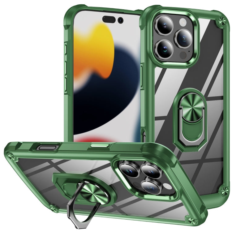 TPU + PC Lens Protection Phone Case with Ring Holder, For iPhone 16 Pro Max, For iPhone 16 Pro, For iPhone 16 Plus, For iPhone 16