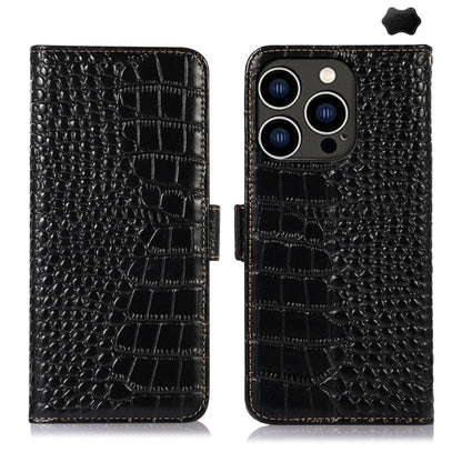 Crocodile Top Layer Cowhide Leather Phone Case, For iPhone 16e / 17e, For iPhone 17 Pro Max, For iPhone 17 Pro, For iPhone 17, For iPhone Air, For iPhone 16 Pro Max