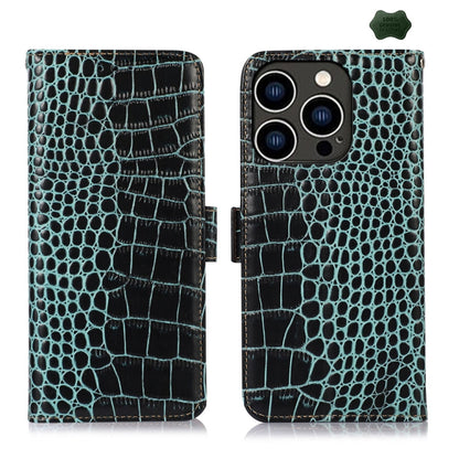 Crocodile Top Layer Cowhide Leather Phone Case, For iPhone 16e / 17e, For iPhone 17 Pro Max, For iPhone 17 Pro, For iPhone 17, For iPhone Air, For iPhone 16 Pro Max