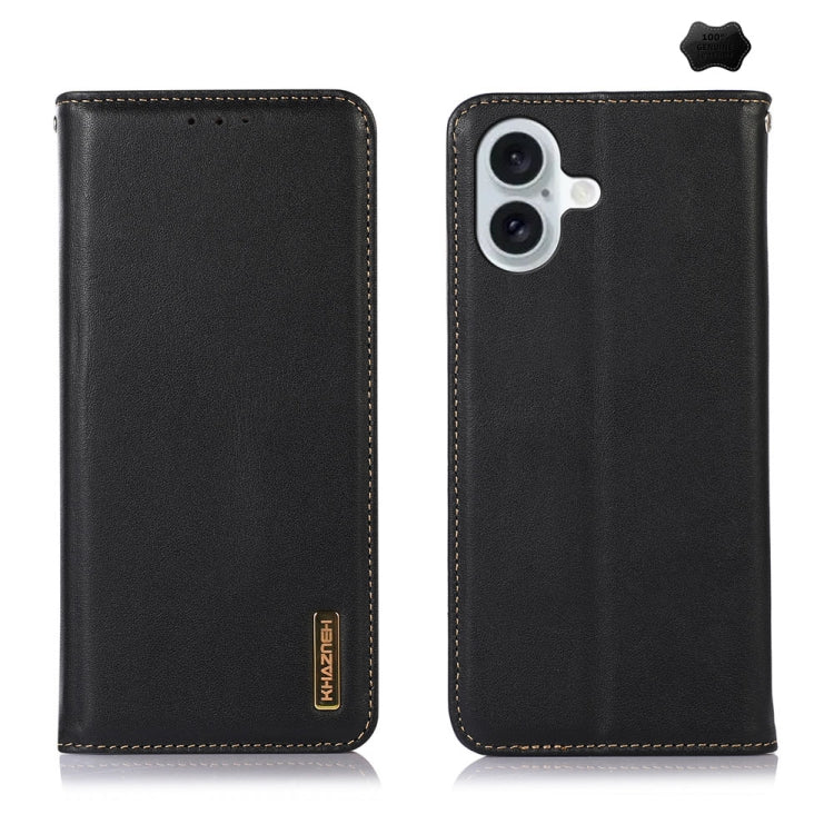 KHAZNEH Nappa Top Layer Cowhide Leather Phone Case, For iPhone 16 Pro, For iPhone 16 Plus, For iPhone 16, For iPhone 15 Pro Max, For iPhone 15 Pro, For iPhone 15 Plus