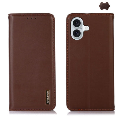 KHAZNEH Nappa Top Layer Cowhide Leather Phone Case, For iPhone 16 Pro, For iPhone 16 Plus, For iPhone 16, For iPhone 15 Pro Max, For iPhone 15 Pro, For iPhone 15 Plus