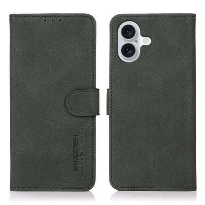 KHAZNEH Matte Texture Leather Phone Case, For iPhone 16e / 17e, For iPhone 17 Pro Max, For iPhone 17 Pro, For iPhone 17, For iPhone Air, For iPhone 16 Pro Max