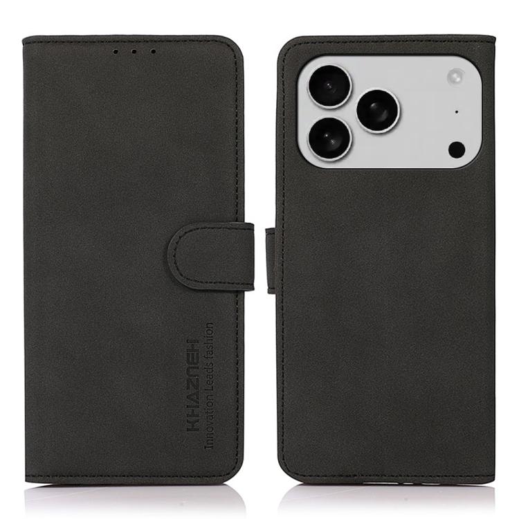 KHAZNEH Matte Texture Leather Phone Case, For iPhone 16e / 17e, For iPhone 17 Pro Max, For iPhone 17 Pro, For iPhone 17, For iPhone Air, For iPhone 16 Pro Max