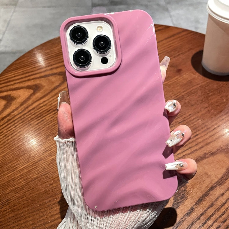 Solid Color Wave Texture TPU Phone Case, For iPhone 16 Pro Max, For iPhone 16 Pro, For iPhone 16 Plus