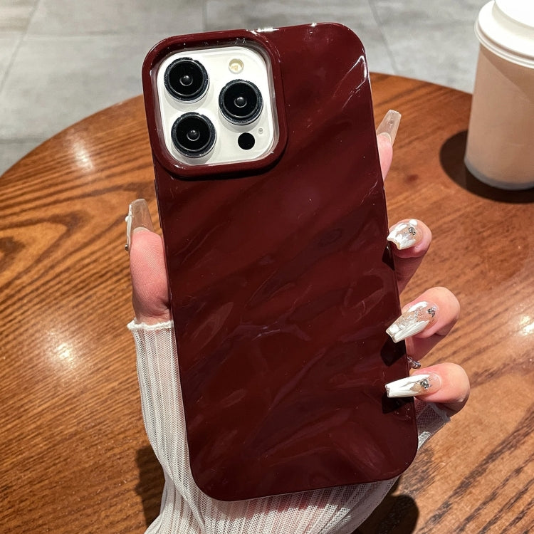 Solid Color Wave Texture TPU Phone Case, For iPhone 16 Pro Max, For iPhone 16 Pro, For iPhone 16 Plus