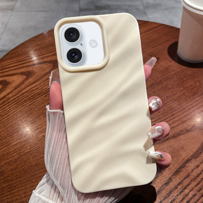 Solid Color Wave Texture TPU Phone Case, For iPhone 16 Pro Max, For iPhone 16 Pro, For iPhone 16 Plus