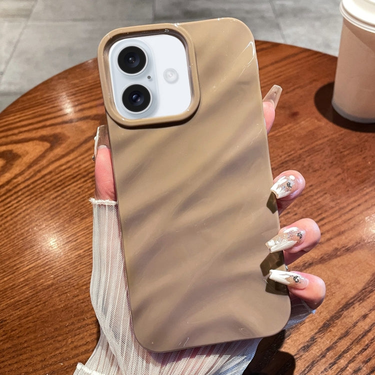 Solid Color Wave Texture TPU Phone Case, For iPhone 16 Pro Max, For iPhone 16 Pro, For iPhone 16 Plus