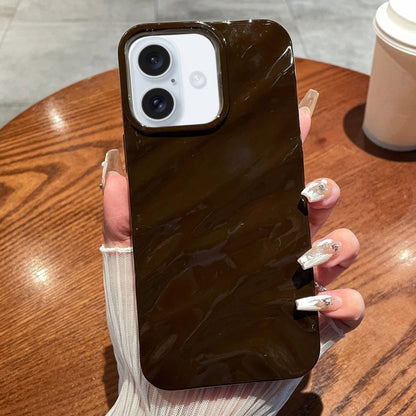 Solid Color Wave Texture TPU Phone Case, For iPhone 16 Pro Max, For iPhone 16 Pro, For iPhone 16 Plus