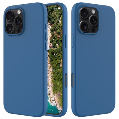 Solid Color Silicone Phone Case, For iPhone 16 Pro, For iPhone 16 Plus