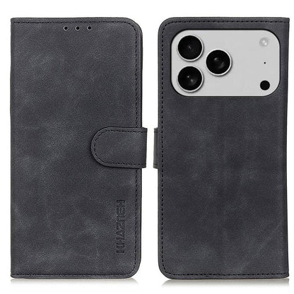 KHAZNEH Retro Texture Leather Phone Case, For iPhone 16e / 17e, For iPhone 17 Pro Max, For iPhone 17 Pro, For iPhone 17, For iPhone Air, For iPhone 16 Pro Max