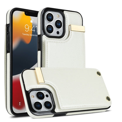 Metal Buckle Card Slots Phone Case, For iPhone 14 Pro, For iPhone 14 Pro Max, For iPhone SE 2022 / 2020 / 8 / 7, For iPhone 13 Pro Max