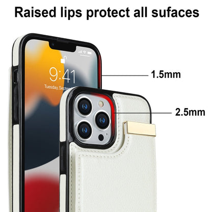 Metal Buckle Card Slots Phone Case, For iPhone 14 Pro, For iPhone 14 Pro Max, For iPhone SE 2022 / 2020 / 8 / 7, For iPhone 13 Pro Max