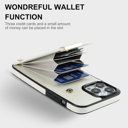 Metal Buckle Card Slots Phone Case, For iPhone 13 Pro, For iPhone 12 / 12 Pro, For iPhone 12 Pro Max, For iPhone 11 Pro Max