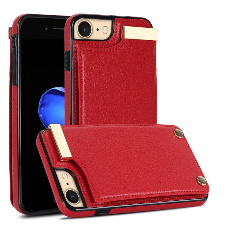 Metal Buckle Card Slots Phone Case, For iPhone 14 Pro, For iPhone 14 Pro Max, For iPhone SE 2022 / 2020 / 8 / 7, For iPhone 13 Pro Max