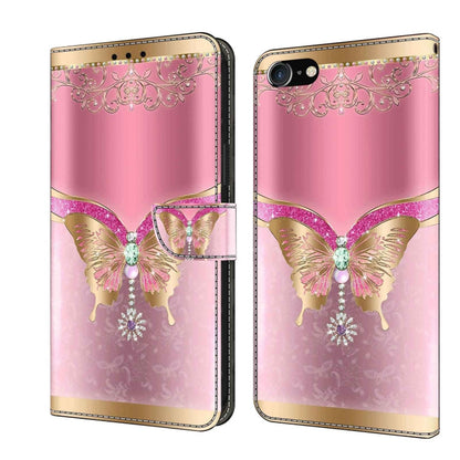 Crystal 3D Shockproof Protective Leather Phone Case, For iPhone 6 Plus / 7 Plus / 8 Plus