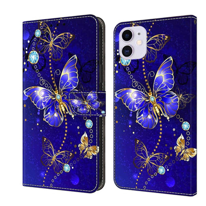 Crystal 3D Shockproof Protective Leather Phone Case, For iPhone 11
