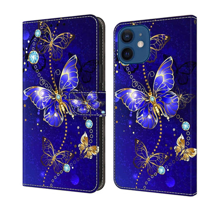 Crystal 3D Shockproof Protective Leather Phone Case, For iPhone 12 mini / 13 mini