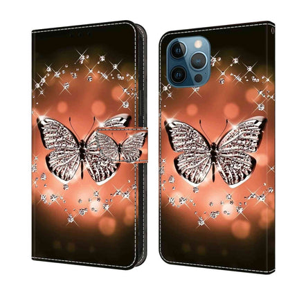 Crystal 3D Shockproof Protective Leather Phone Case, For iPhone 12 Pro Max / 13 Pro Max