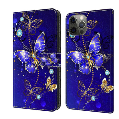 Crystal 3D Shockproof Protective Leather Phone Case, For iPhone 12 / 12 Pro